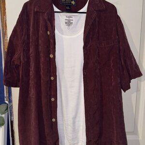 Nat Nast Silk Maroon Button up shirt